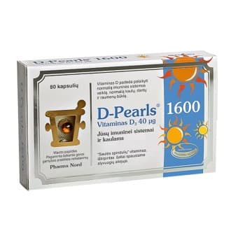 D-Pearls Vitaminas D3 1600